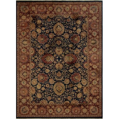 One-of-a-Kind Thrailkill Hand-Knotted 2010s Red/Blue/Ivory 10'3" x 13'6" Wool Area Rug - Image 0