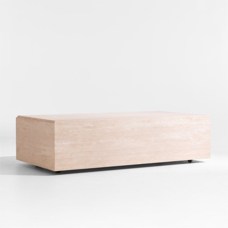 The Parker 54" Stone Outdoor Coffee Table by Jake Arnold - Image 6