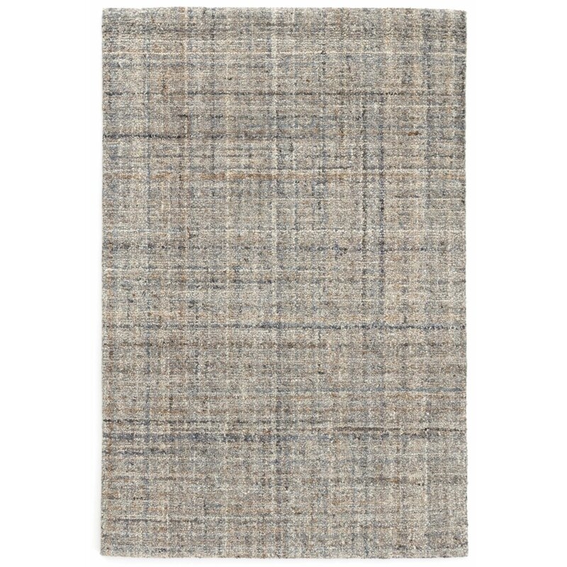 Dash and Albert Rugs Harris Micro Hand-Hooked Wool Gray/Blue/Black Area Rug Rug Size: Rectangle 5' x 8' - Image 0