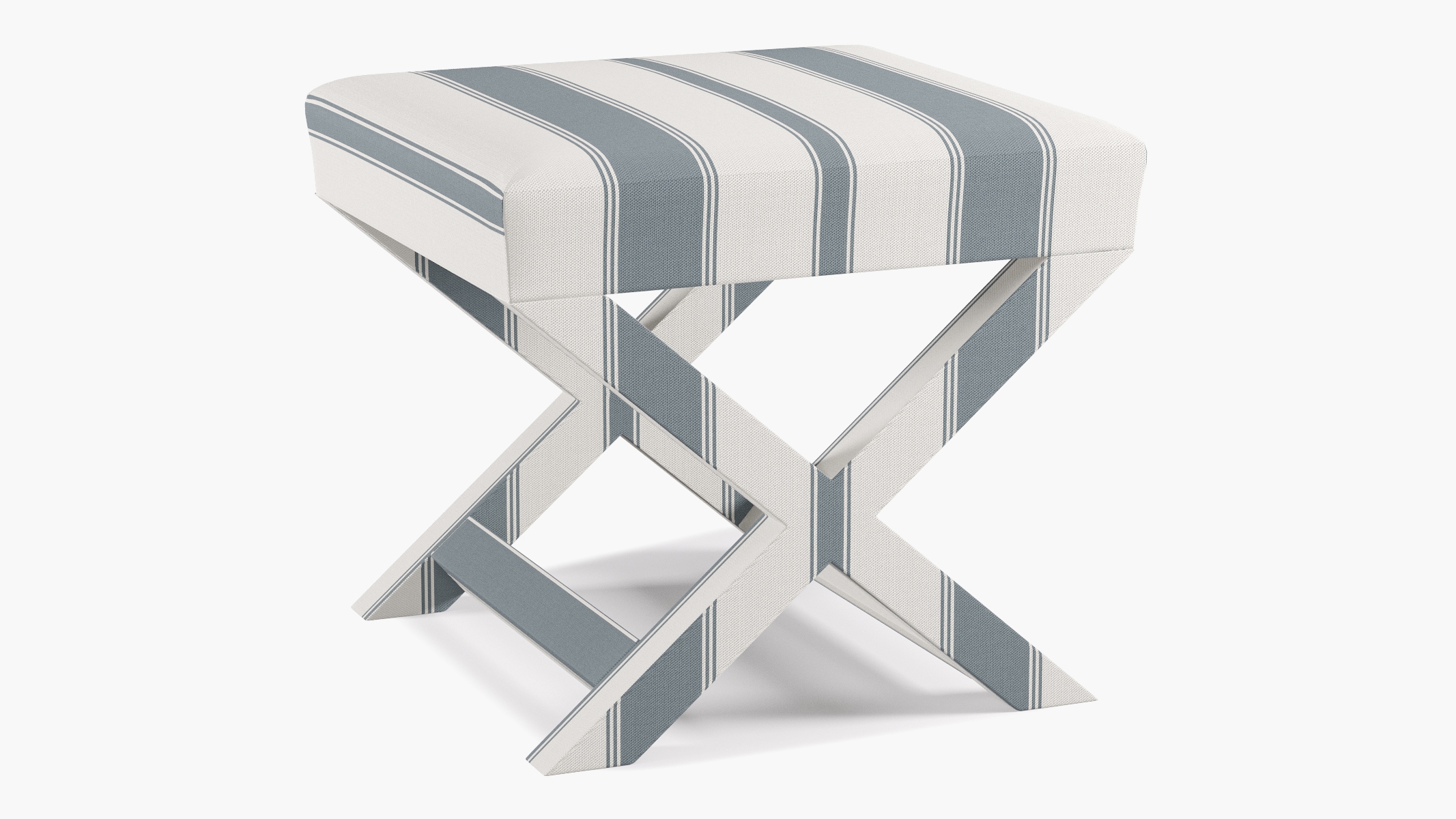 X Bench, French Blue Clarence Stripe - Image 1