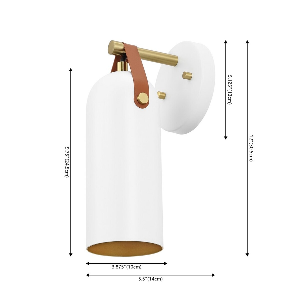 Westly 5.5" Wall Sconce - White / Gold - Safavieh - Image 4