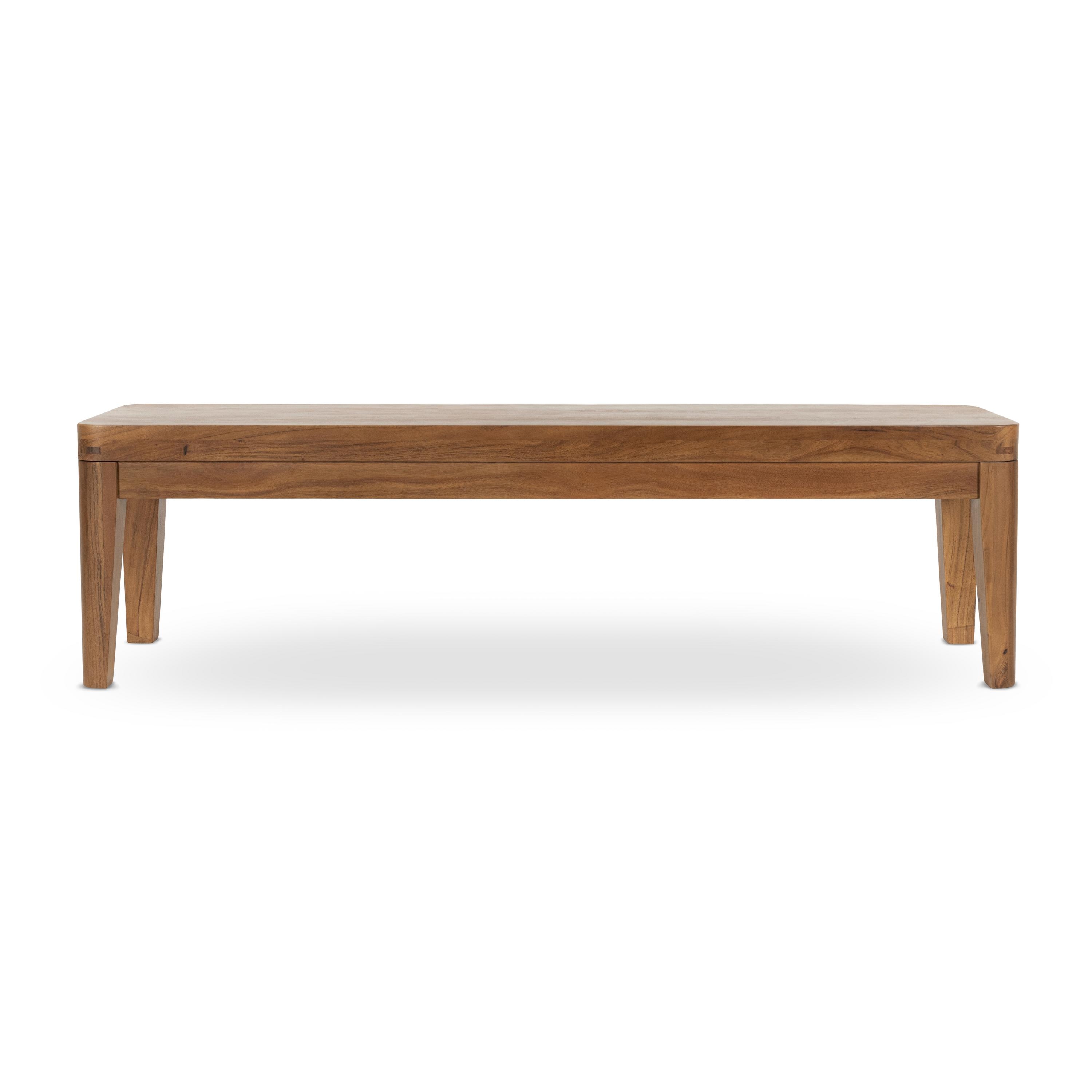 Arno Acacia Wood 64" Bench Natural - Image 1