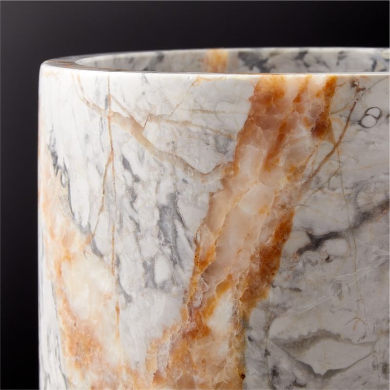White Marble Outdoor Planter - Image 2