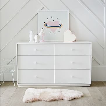 Milo Two Tone Storage Dresser, Pebble + Simply White, WE Kids - Image 3