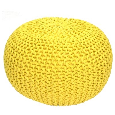 Knitted Yellow Pouf - Image 0
