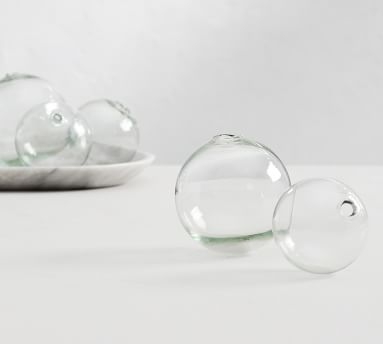 Recycled Glass Balls, Clear - Set of 3 - Image 2