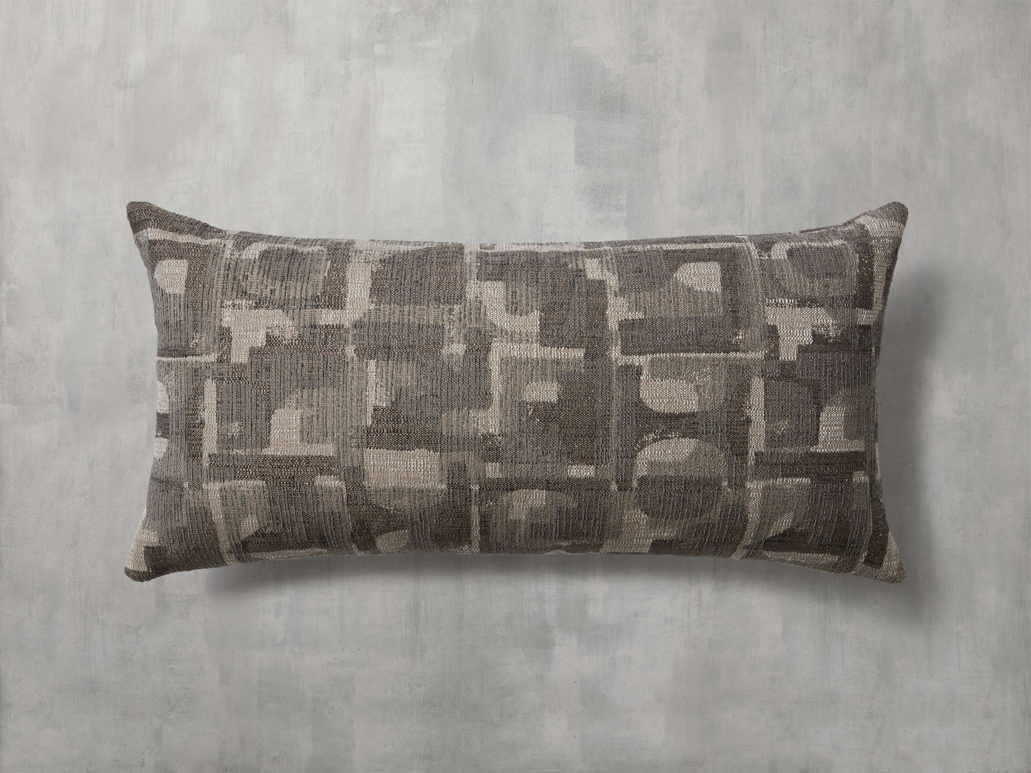 Marli Outdoor Lumbar Pillow in Polyester Gray  Carbon - Image 0