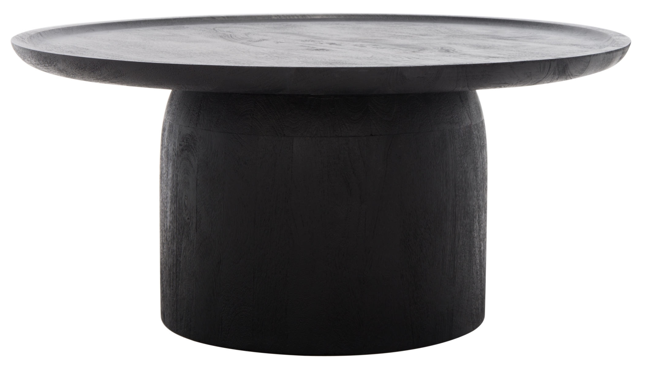 Hope Round Wood Coffee Table - Black - Image 0