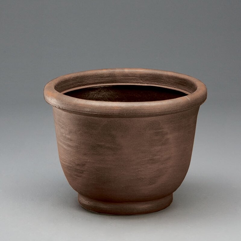  Resin Pot Planter Color: Rust, Size: 11" H x 13.75" W x 13.75" D - Image 0