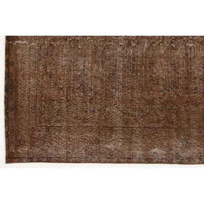 One-of-a-Kind Hand-Knotted 1960s Turkish Brown 2'8" x 7'9" Runner Area Rug - Image 0