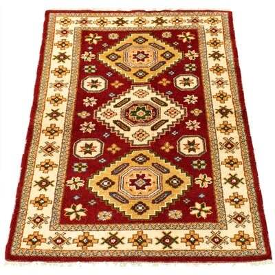 One-of-a-Kind Haakim Hand-Knotted New Age 4'7" x 6'7" Wool Area Rug in Dark Red - Image 0