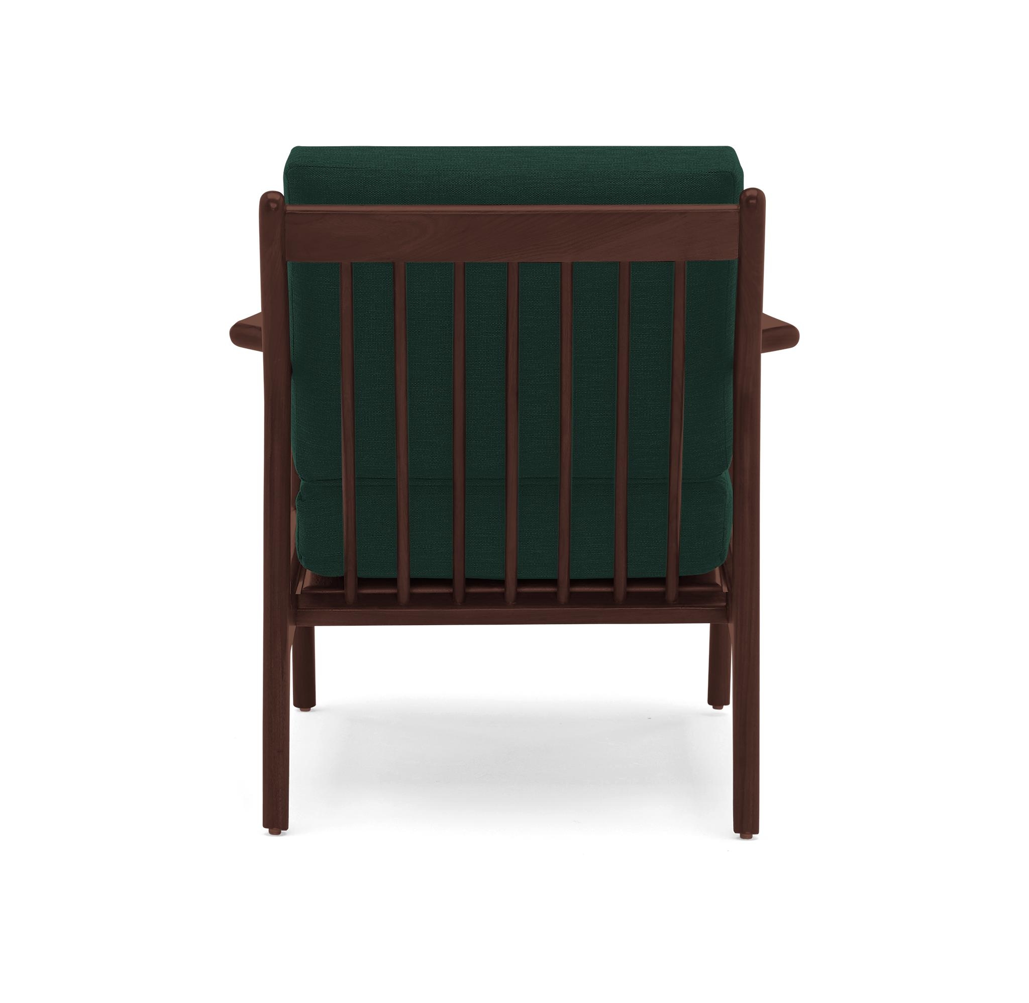 Green Collins Mid Century Modern Chair - Royale Evergreen - Walnut - Image 4