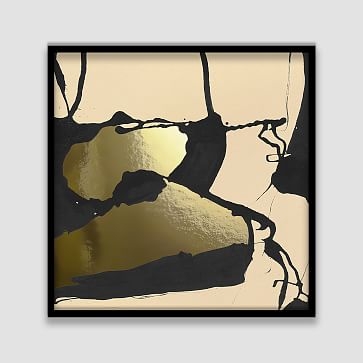 The Arts Capsule Framed Print, 20 Ink K + Gold - Image 1