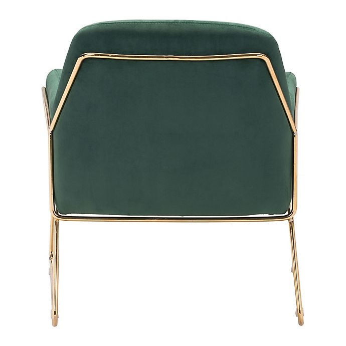 Nadir Arm Chair, Green & Gold - Image 2