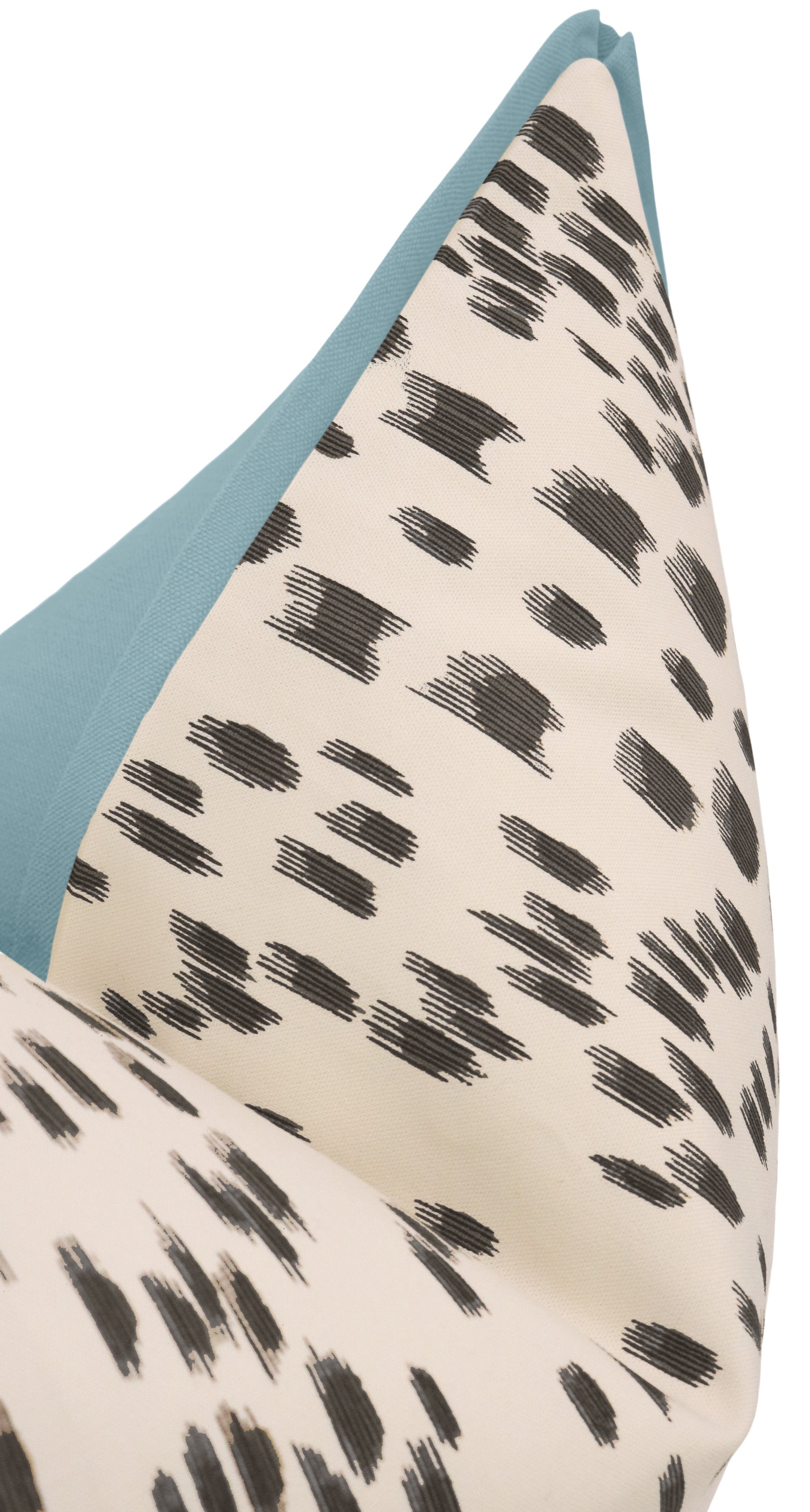 LES TOUCHES // BLACK | BRUNSCHWIG & FILS - 20” X 26” STANDARD SHAM / BUTTERFLY FLANGE / Hydrangea Blue - Image 0