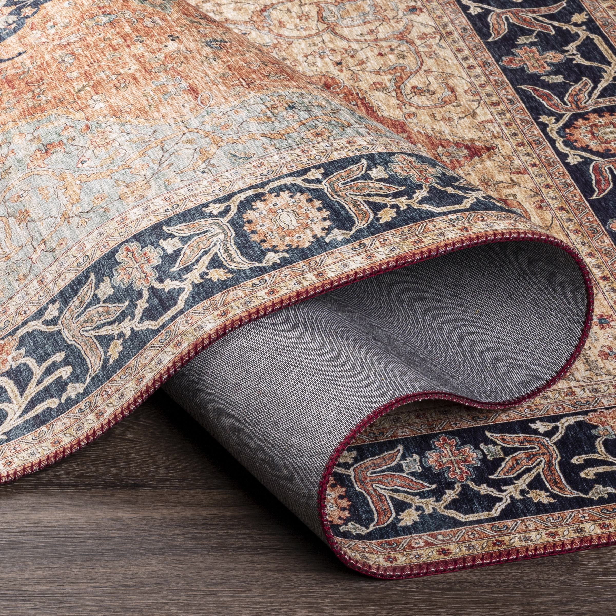 Iris Blue Indoor 2'2" x 3'9" Machine Woven Rug - Image 4