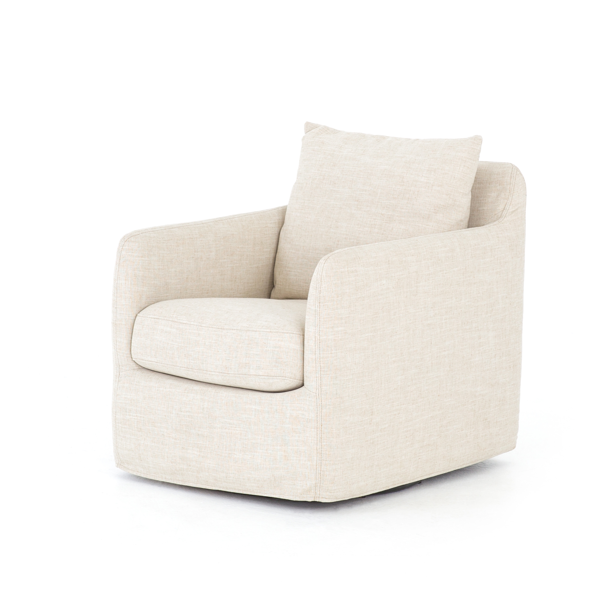 Banks Swivel Chair-Cambric Ivory - Image 0