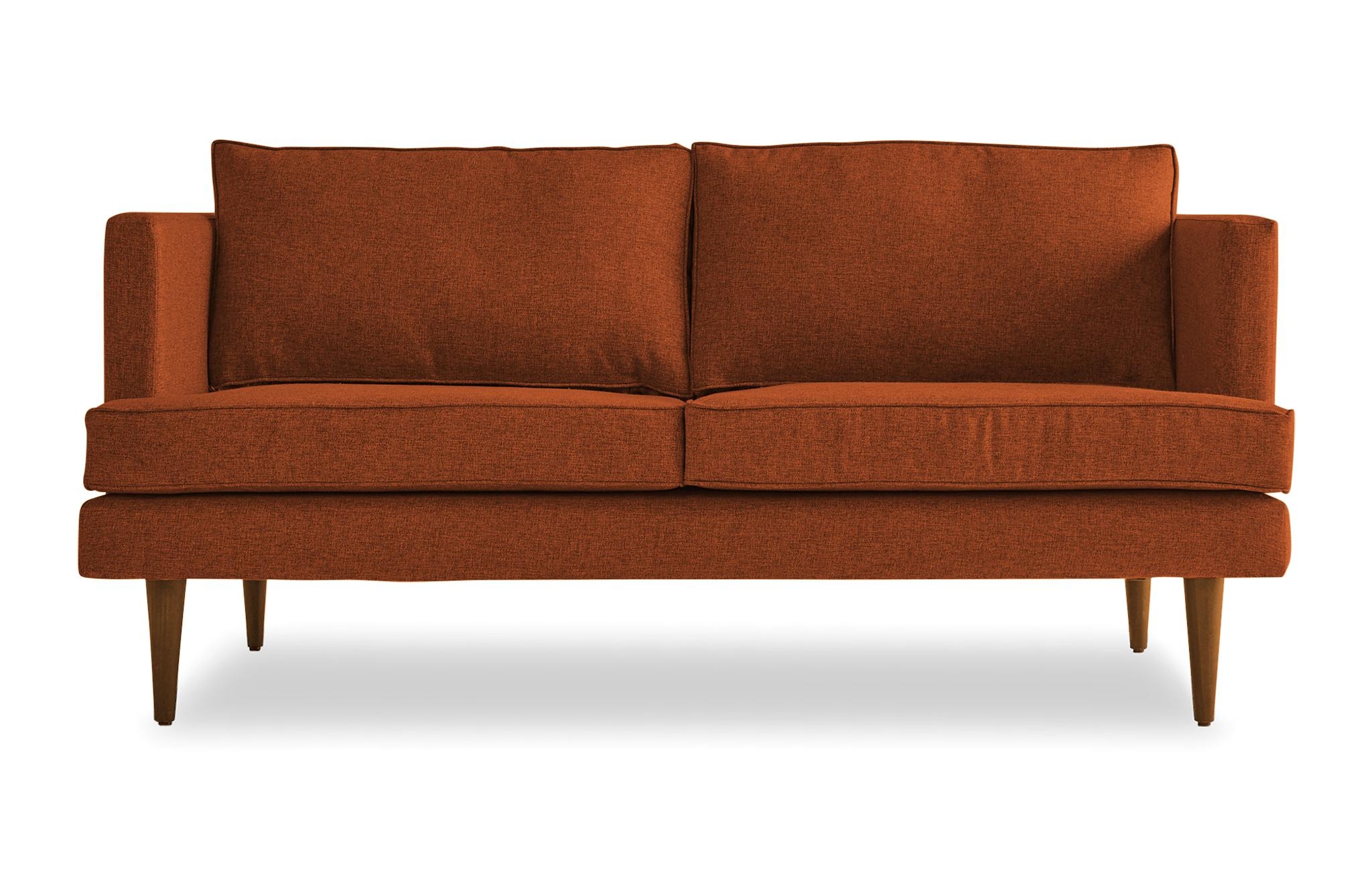 Orange Preston Mid Century Modern 68" Sofa - Vibe Sunkist - Mocha - Image 0