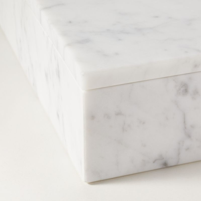 Large White Marble Box - Image 4