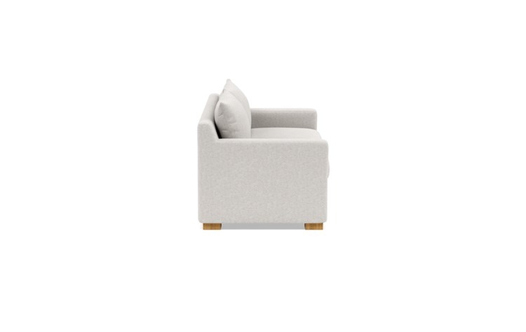 Sloan Sleeper Sleeper Sofa with Beige Pebble Fabric, standard down blend cushions, and Natural Oak legs - Image 2