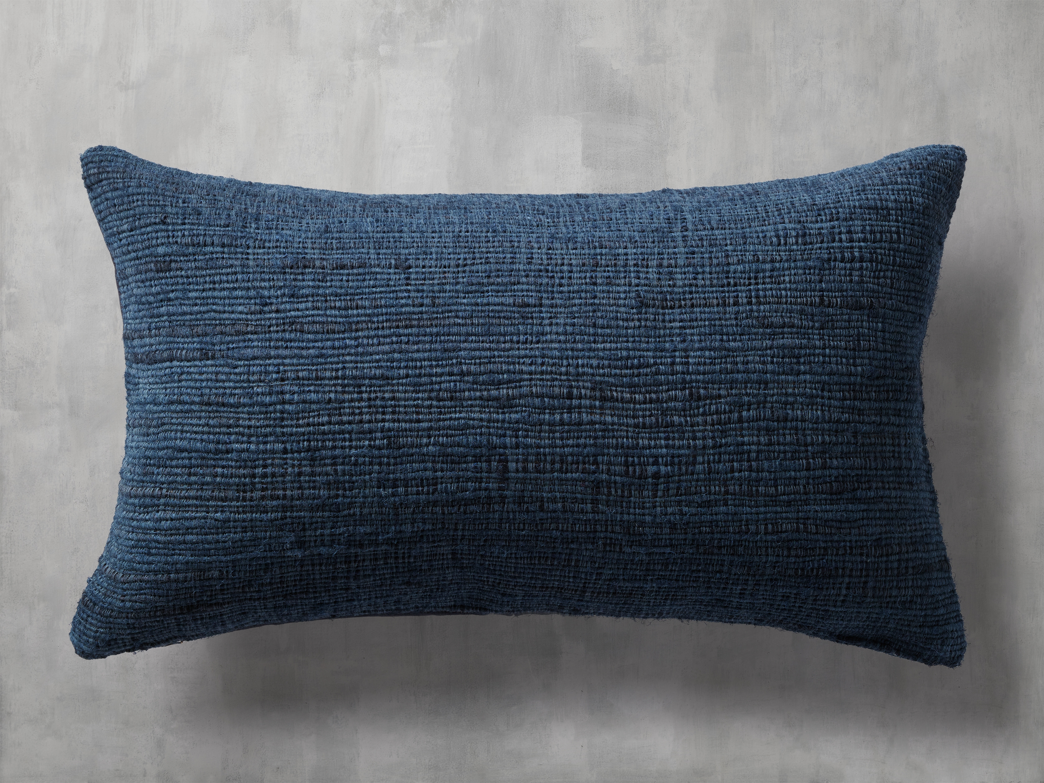 Turner Lumbar Pillow Cover in Cotton Blue  Indigo - Image 0