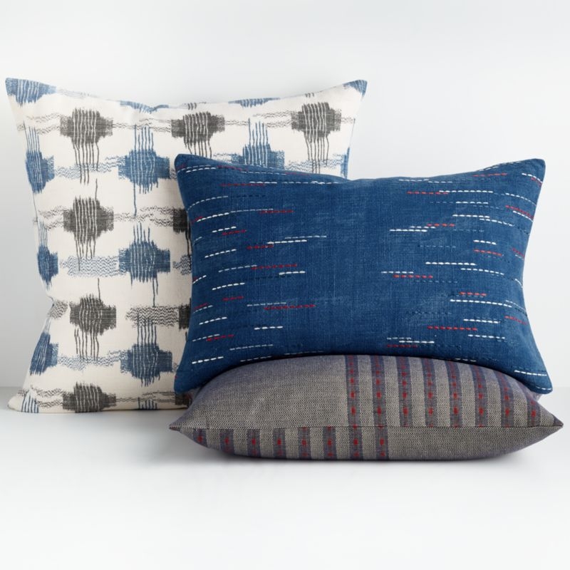 Hira Blue Lumbar Pillow 22"x15" - Image 1