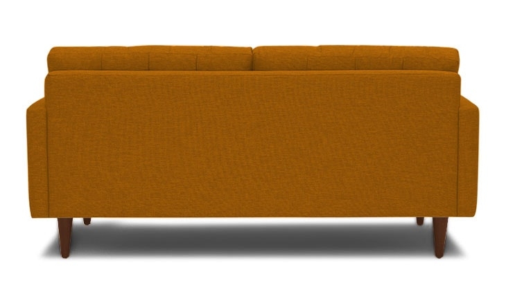 Yellow Eliot Mid Century Modern Loveseat - Sorrento Marigold - Mocha - Image 4