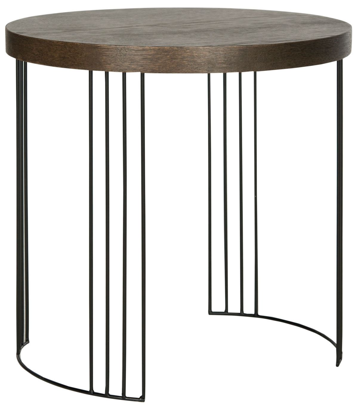 Kelly Mid Century Scandinavian Wood Side Table - Dark Brown/Black - Arlo Home - Image 1