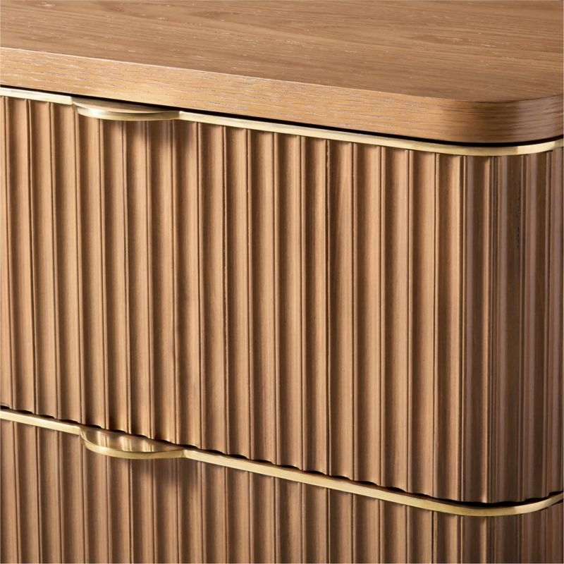 Davison 24" Fluted Oak 2-Drawer Nightstand - Image 4