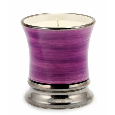 Deruta Candles: Deluxe Precious Cup Candle ~ Coloris Viola Design ~ Pure Platinum Rim - Alps Wild Berries - Image 0