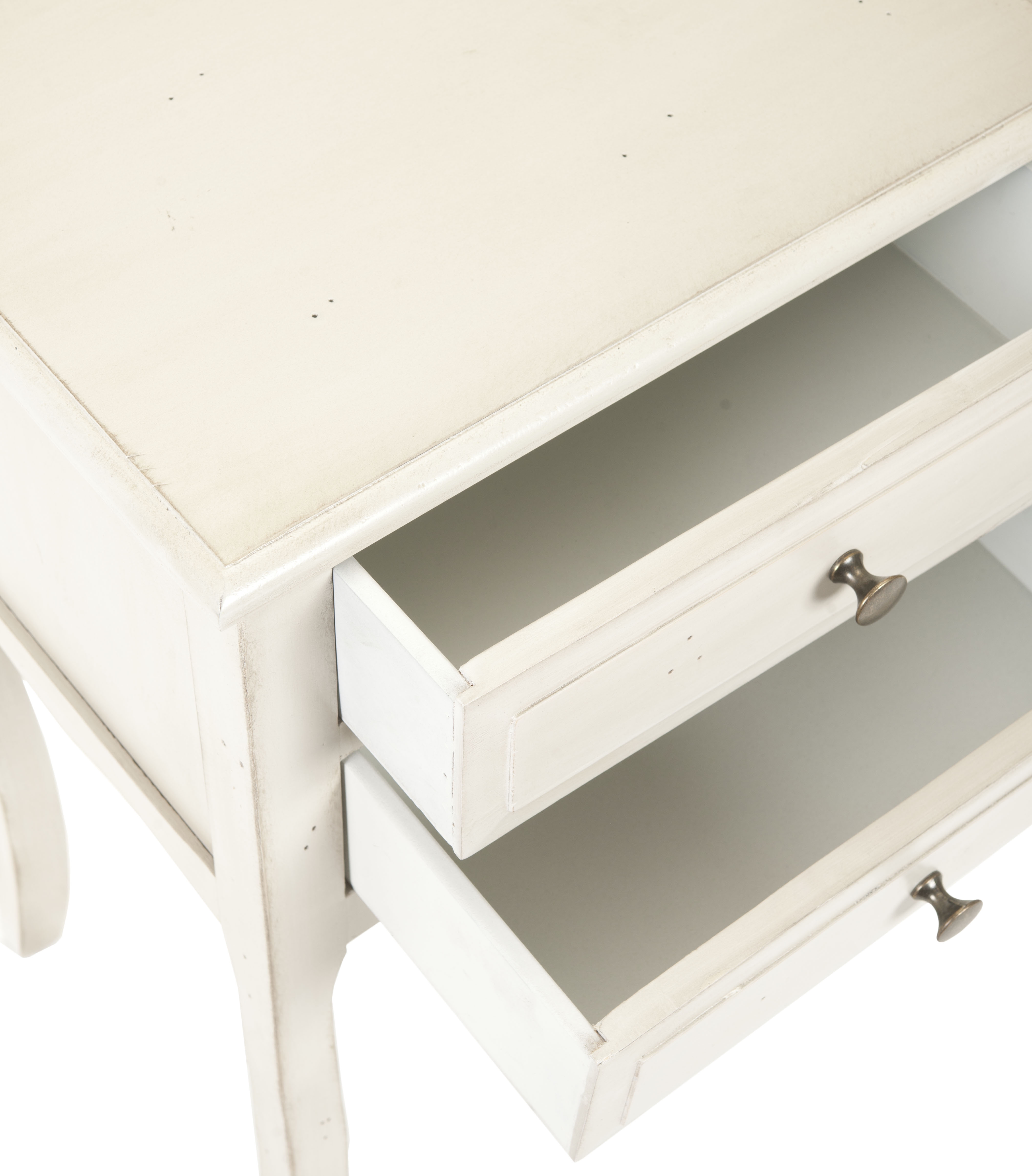 Lori End Table With Storage Drawers - White - Safavieh - Image 2