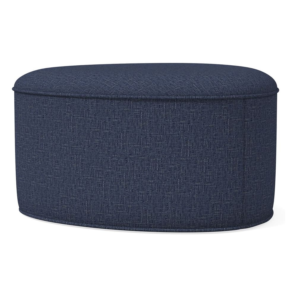 Pebble Ottoman Large, Poly, Deco Weave, Midnight, Concealed Supports - Image 0