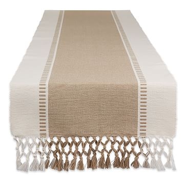 Dobby Stripe Ribbed Table Runner, French Blue, 13x72 - Image 2