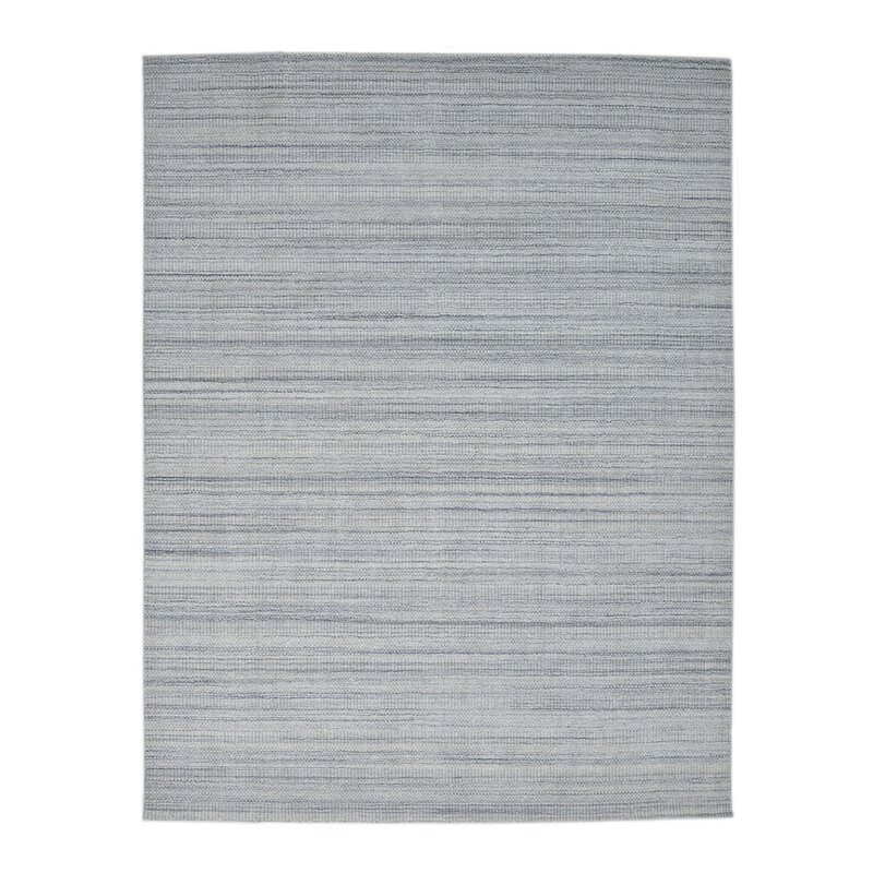 Solo Rugs Abstract Wool Light Blue Area Rug Rug Size: Rectangle 8' W x 10' L - Image 0