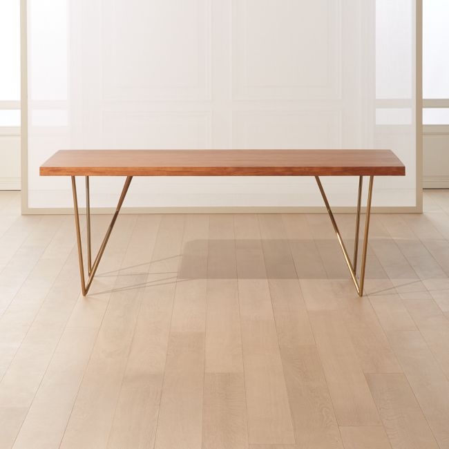 Dylan Brass Table 36"x80" - Image 0