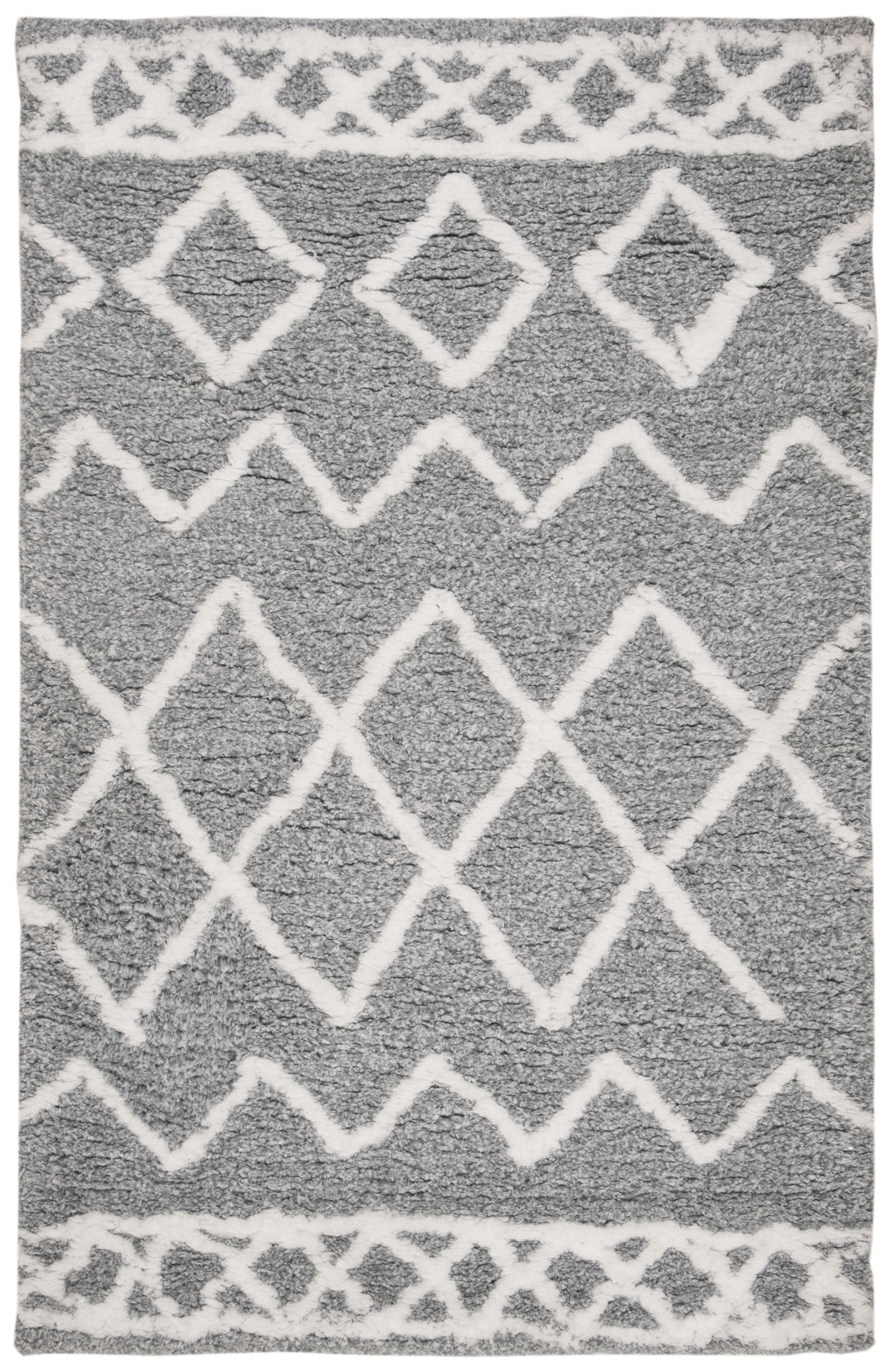 Arlo Home Hand Tufted Area Rug, EQS711F, Grey/Cream,  4' X 6' - Image 0