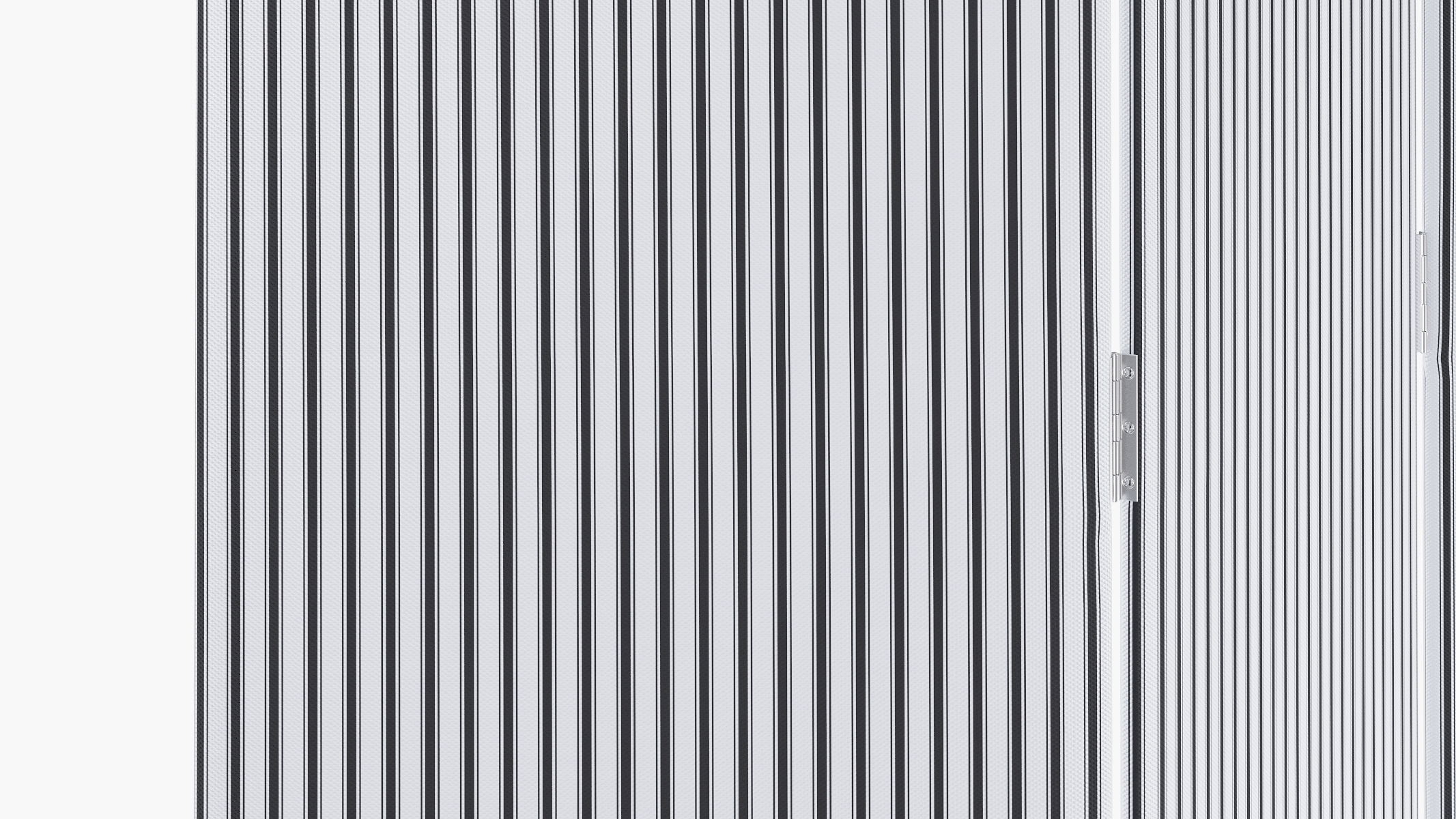 Modern Screen, Black Classic Ticking Stripe - Image 1