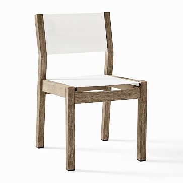 Portside Outdoor Textaline Dining Chairs, Driftwood, Set of 6 - Image 3