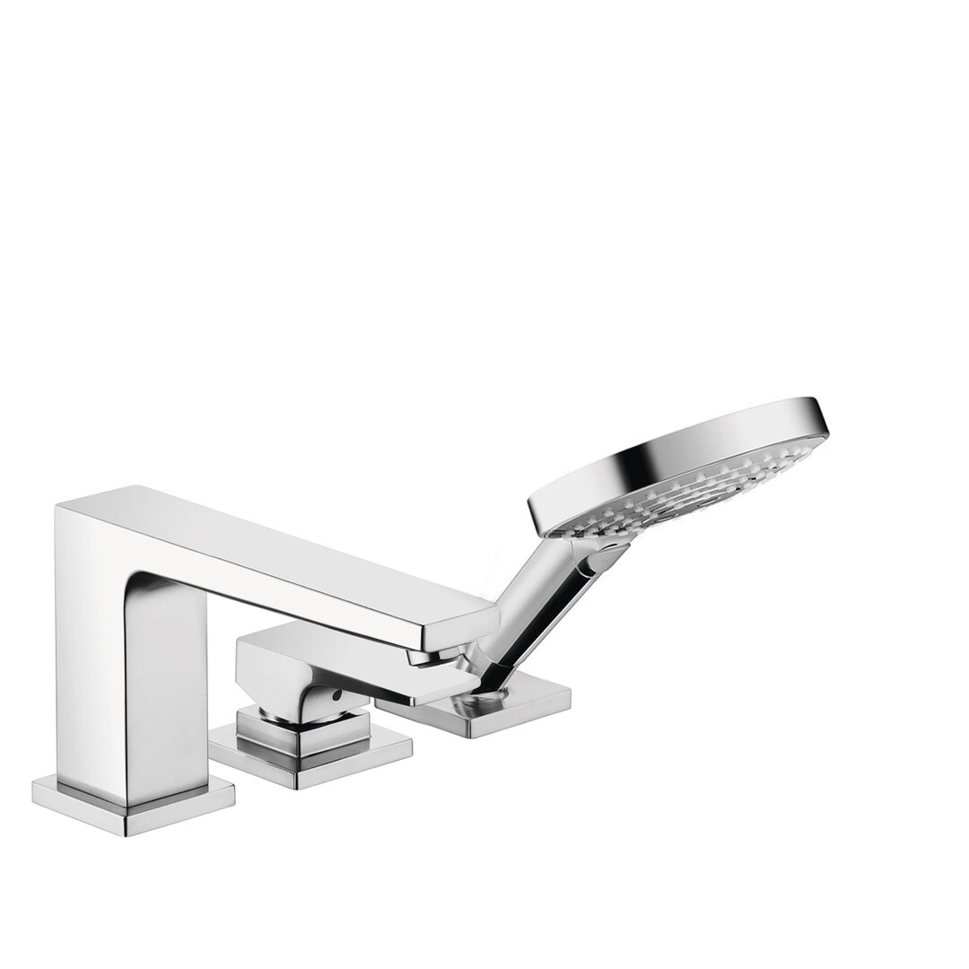 "Hansgrohe Metropol Single Handle Deck Mounted Roman Tub Faucet Trim with Diverter and Handshower" - Image 0