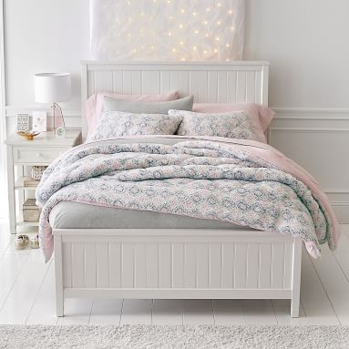 Beadboard Basic Bed, Full, Weathered White - Image 4
