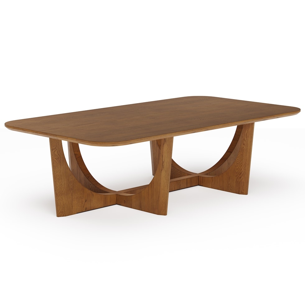 Tovi 55" Rectangular Coffee Table - Smoked Oak - Image 0