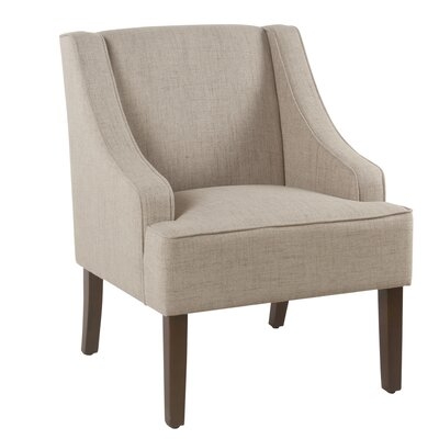 Lacombe 25" Wide Polyester Wingback Chair - Image 0