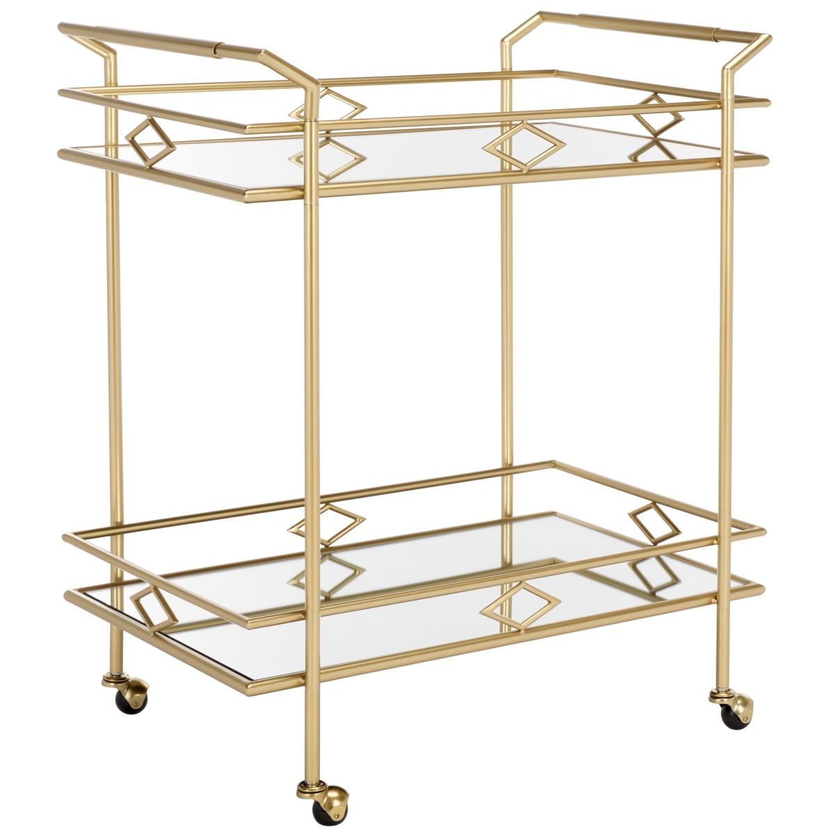 Elspeth 2 Tier Bar Cart - Gold / Mirror - Safavieh - Image 7