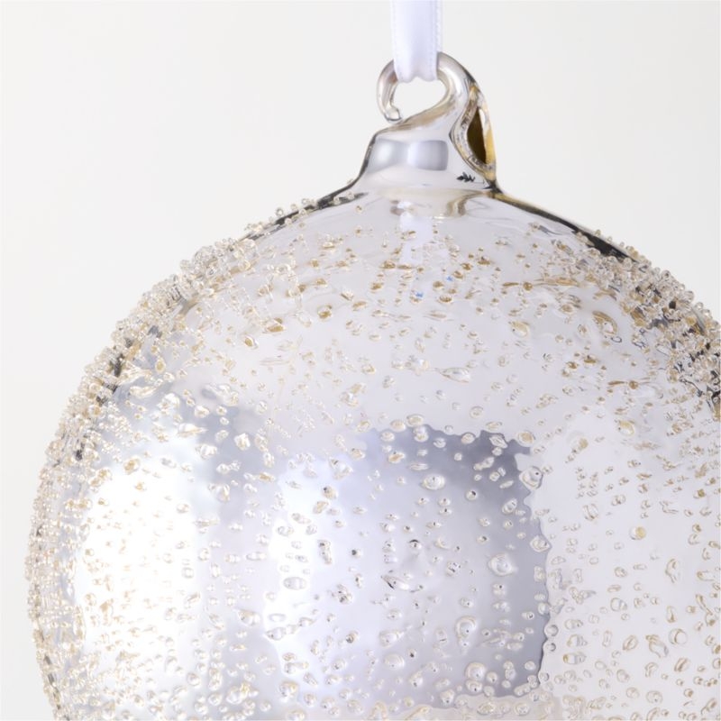 Textured Metallic Glass Christmas Tree Ornaments 5" Set of 4 - Image 4