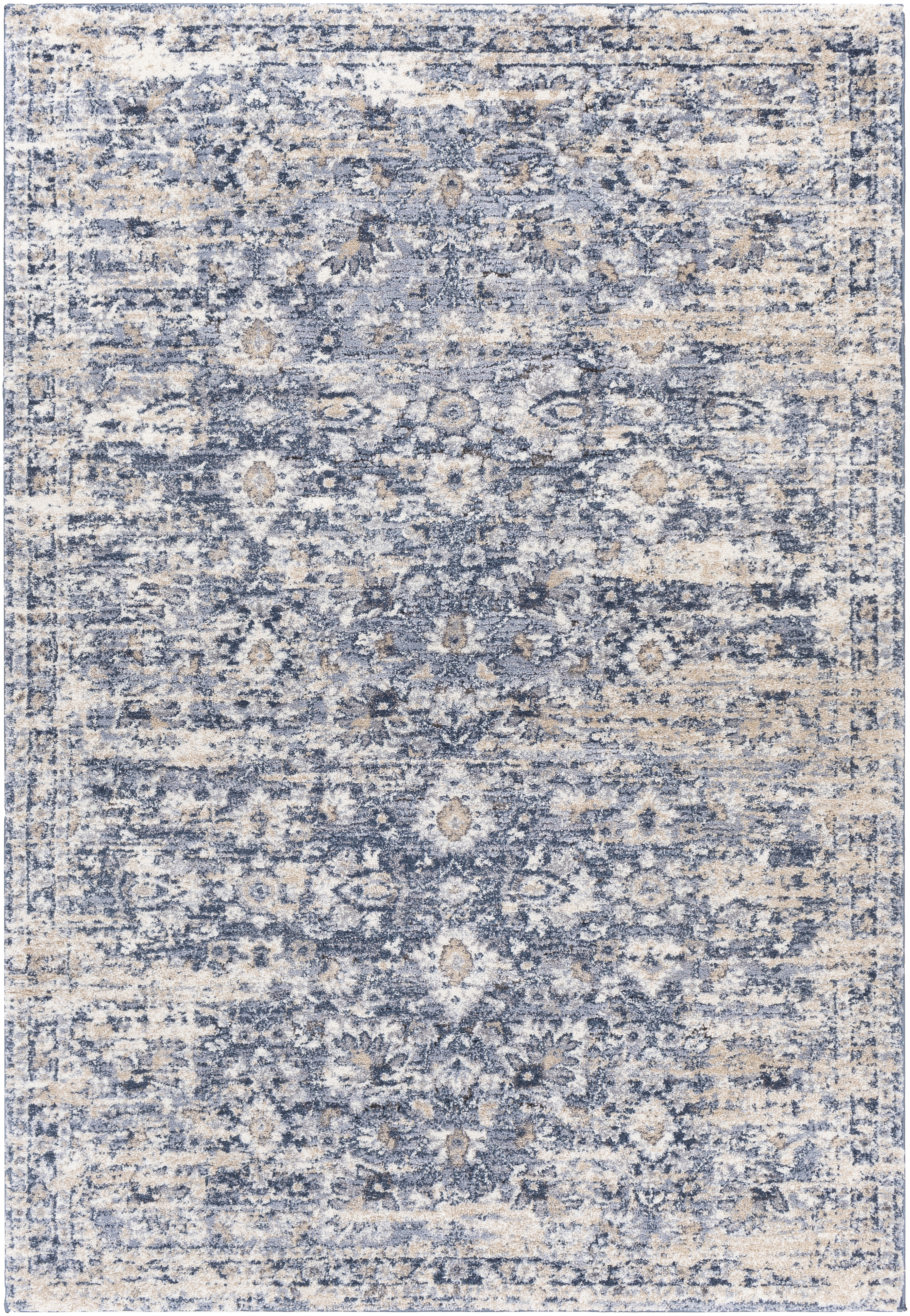 Tuscany Gray Indoor 6'7" x 9'6" Machine Woven Rug - Image 0