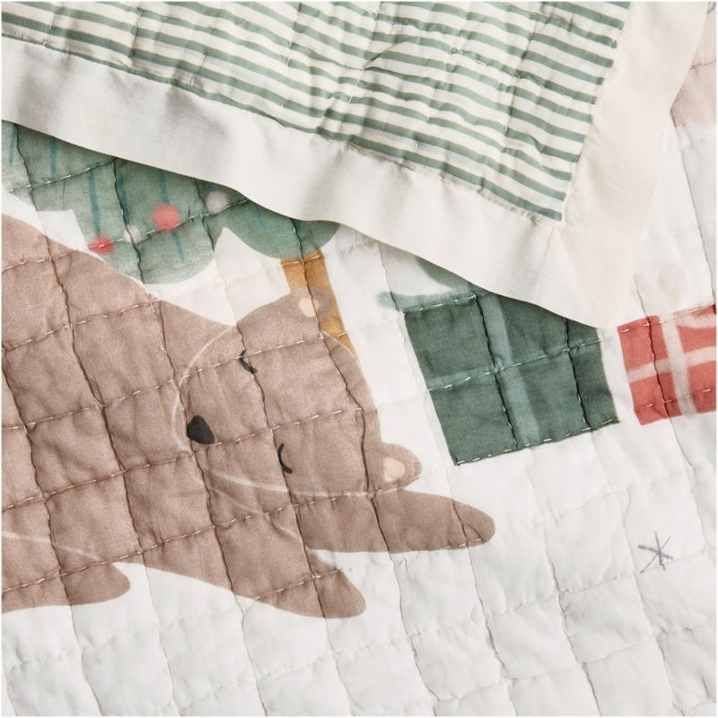 Starlight Snuggles Organic Cotton Baby Crib Quilt - Image 2