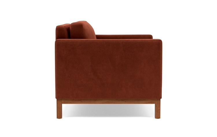 Jasper Accent Chair with Red Rust Fabric and Matte Black legs - Image 2