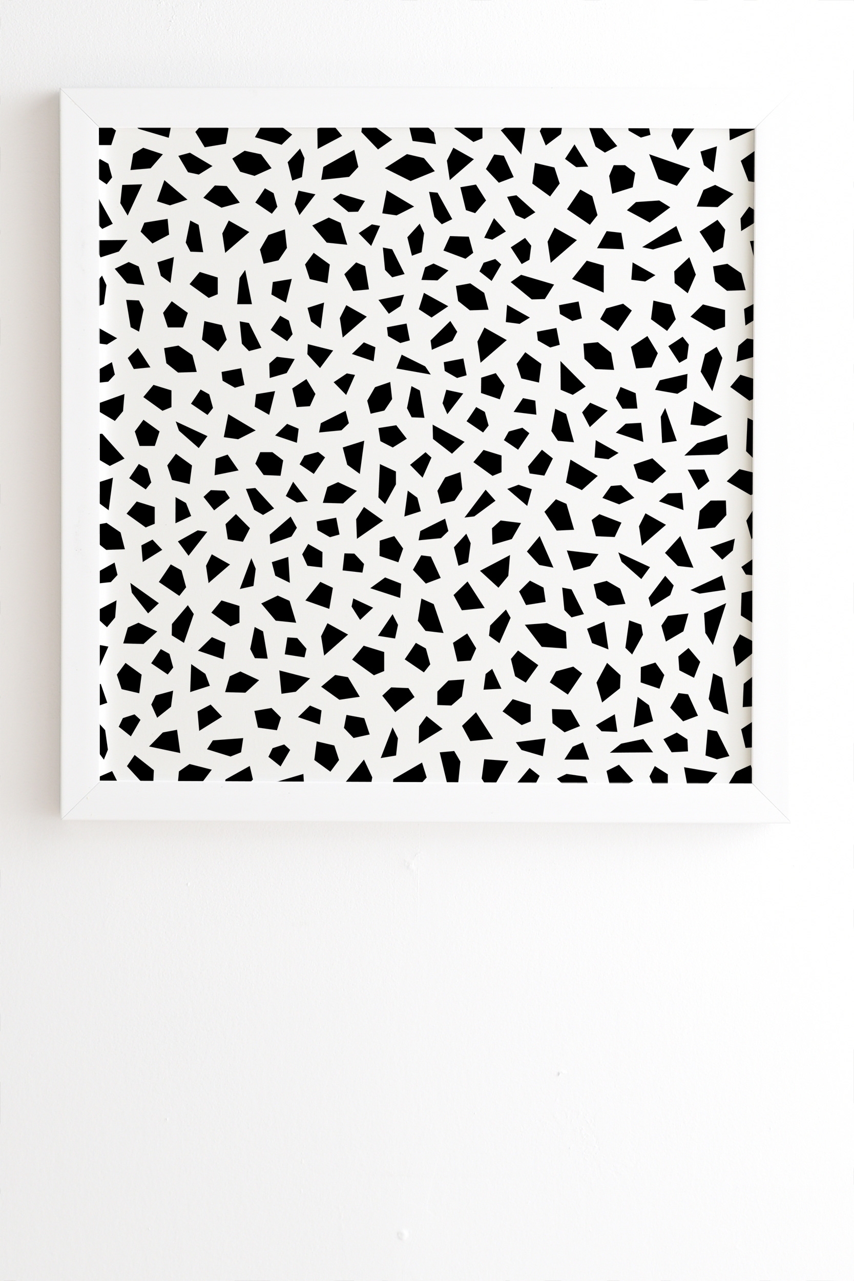 Geometric Mosaic by Kelly Haines - Framed Wall Art Basic White 20" x 20" - Image 1
