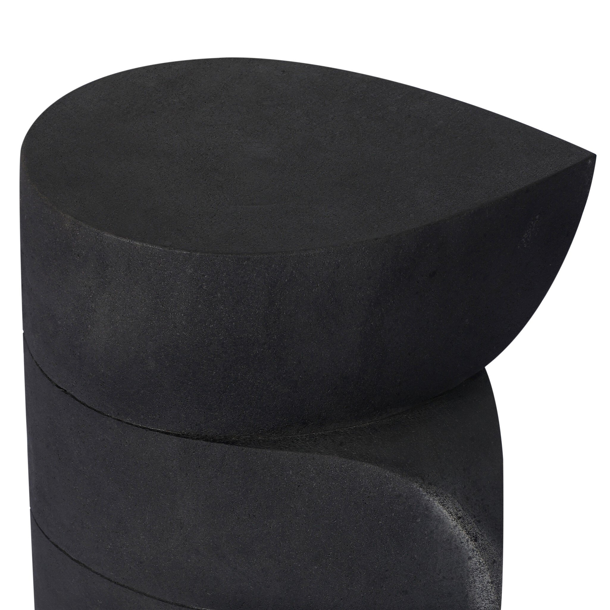 Rockie End Table - Black Lavastone - Image 6