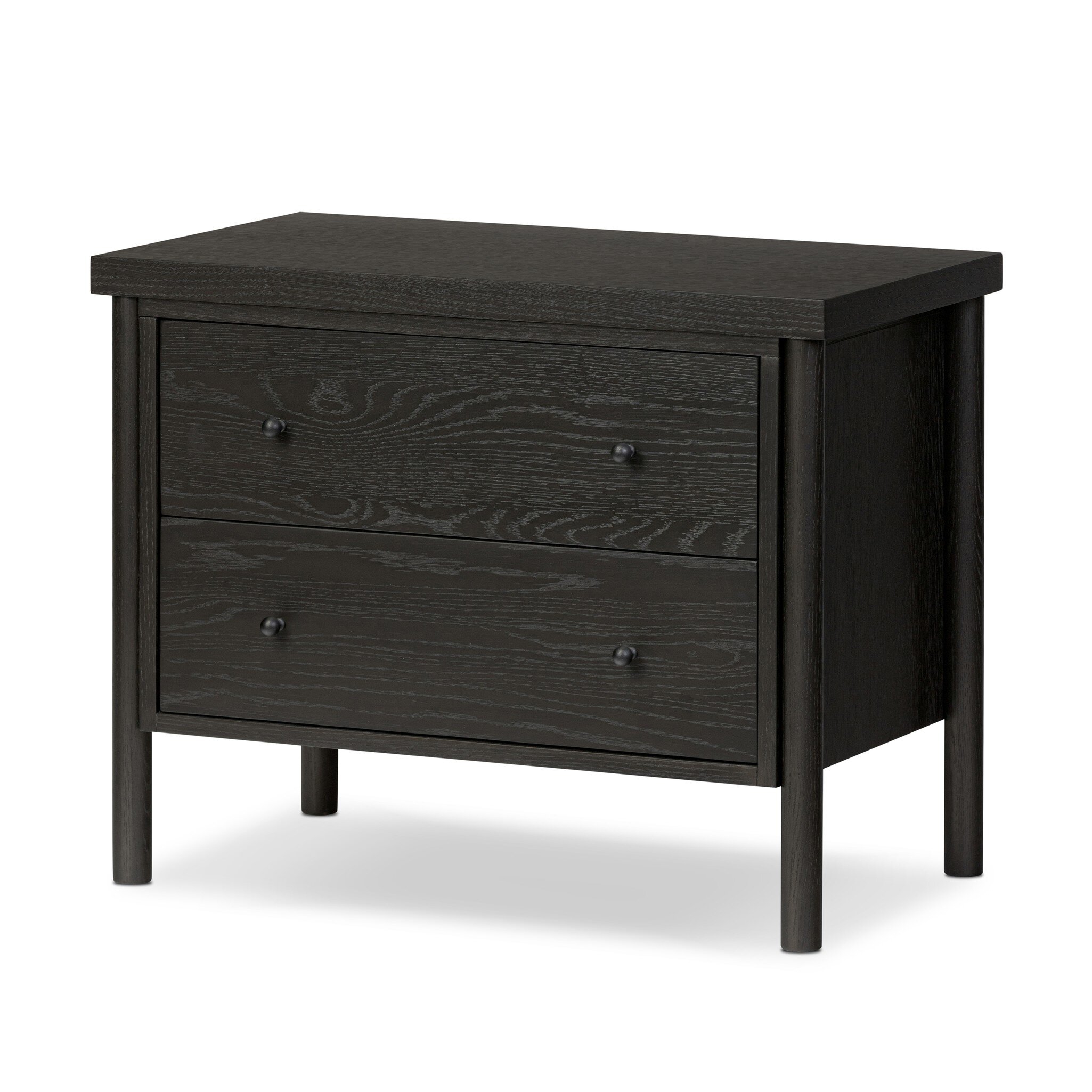 Roark Nightstand - Ebony Oak Veneer - Image 1
